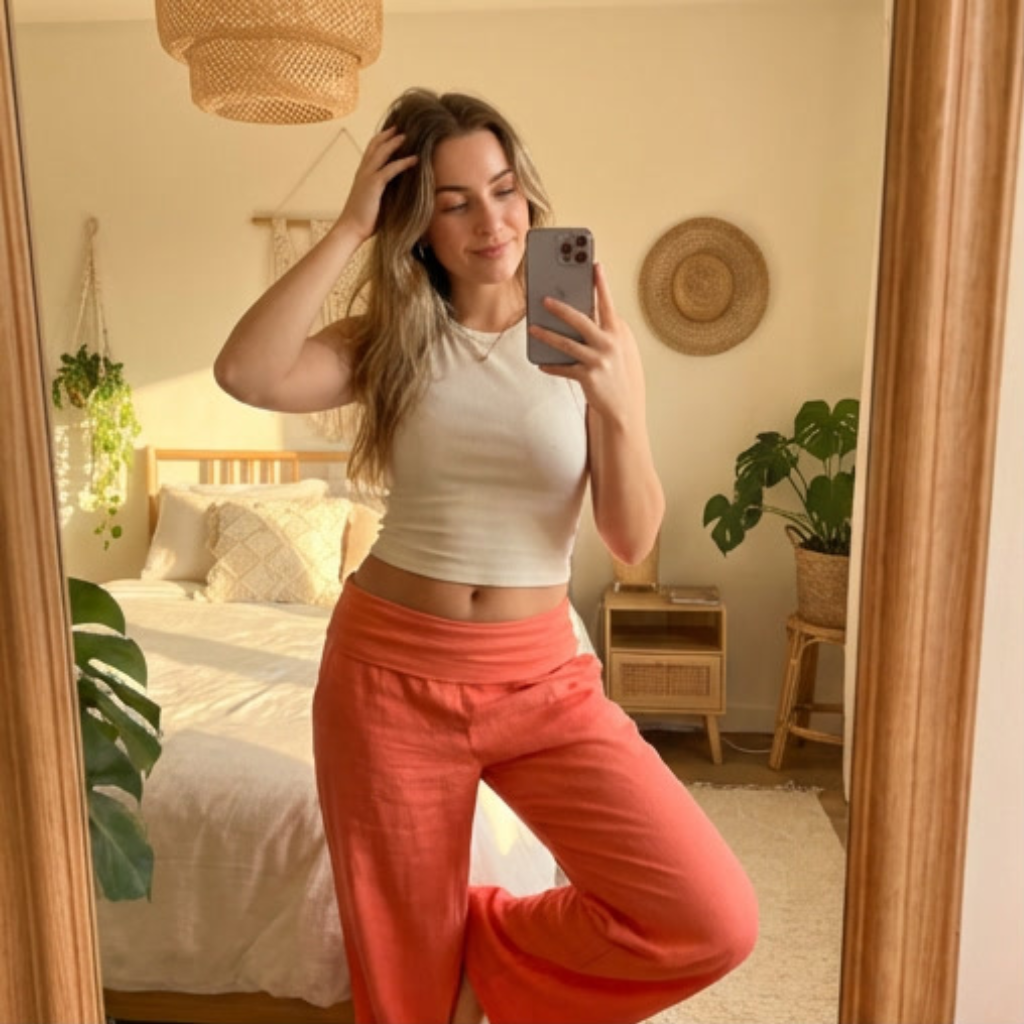 Profitez aujourd'hui seulement d'une réduction de 70 % sur le pantalon corail.