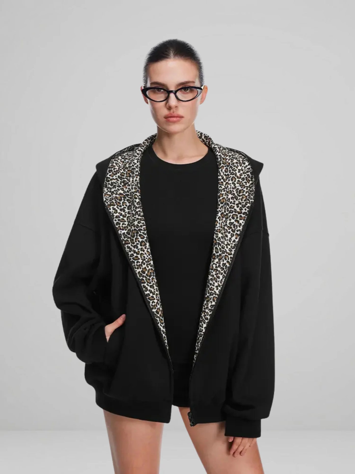 1+1 Free Only Today, Leopard Zip Up